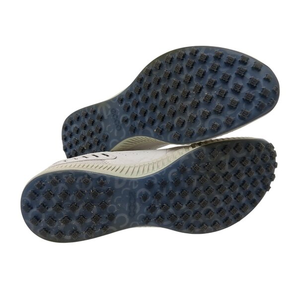 ECCO Golf Shoes HYDROMAX Mens 13-13.5 US EU 47 White Leather Spikeless Lace Up - Picture 3 of 9